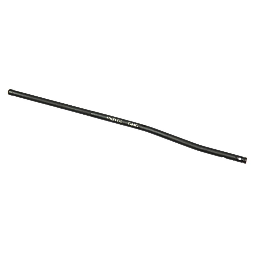 primary-53752 CMC AR15 GAS TUBE RIFLE LENGTH, diagonal top view of black gas tube with bent end