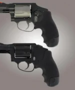 Hogue S&W J Frame Round Butt Centennial/Polymer Bodyguard Rubber Tamer Grip, black grips on two revolvers