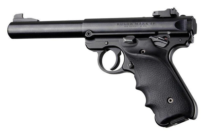primary-53776 Hogue Ruger MKIV Rubber Grip with Finger Grooves and Right Hand Thumb Rest Black