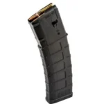 MAGPUL PMAG M3 magazine, angled black view with ribbed body and visible top cartridge
