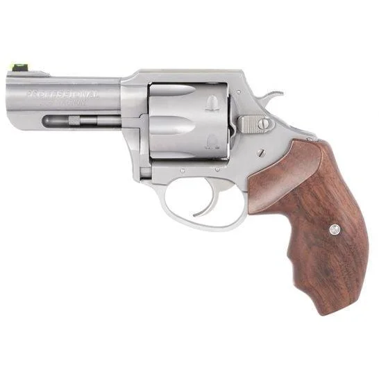 Charter Arms The Professional V Handgun .357 Mag 6rd Capacity 3" Barrel Stainless Steel Frame Wood Grip