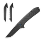 Outdoor Edge Razor VX4 Replaceable Blade Folding Knife 3" Drop Point Blade Black