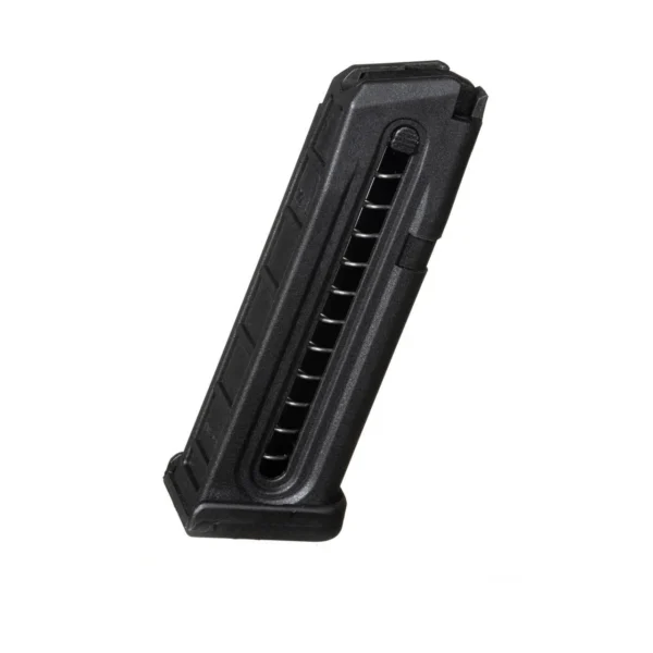Promag Handgun Magazine for Glock 44, black polymer angled view with side witness slots