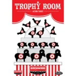 Birchwood Casey B/C Dirty Bird Trophy Room Target, front view with red header and animal targets