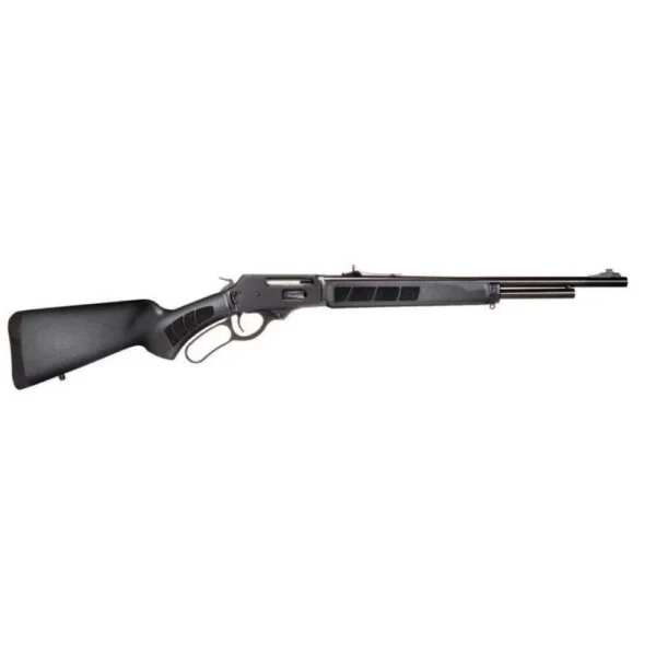 Rossi R95 Trapper Rifle, black right-side view with lever action, stock and short barrel