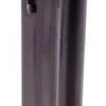 Rossi RB22 black rifle magazine, angled front view with bright green follower