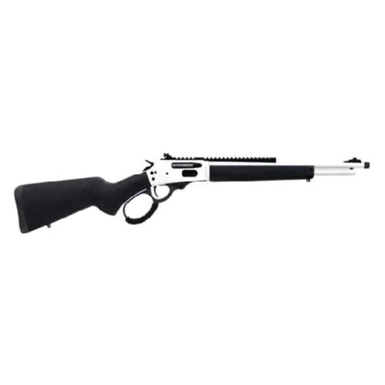 Rossi R95 Trapper Rifle, right-side view with black stock and fore-end and white receiver and barrel