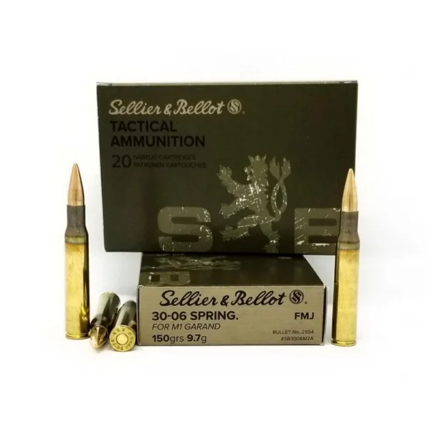 Mag-Tech/Sellier- Bellot Sellier & Bellot M1 Garand Rifle Ammunition .30-06 Sprg. 150gr FMJ 2700 fps 20/ct