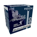 Fiocchi High Velocity Shotshells, blue Field Dynamics retail box in angled front view