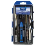 DAC Technologies 17-Piece Rifle Cleaning Kit, brushes, rods and handle in clear retail case