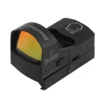 Burris FastFire 3 matte black reflex sight in front-right view with orange-tinted lens