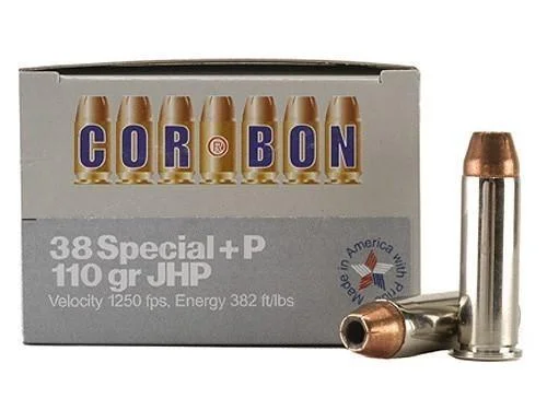 Corbon Ammo CORBON 38SPL+P 110GR JHP 20/500