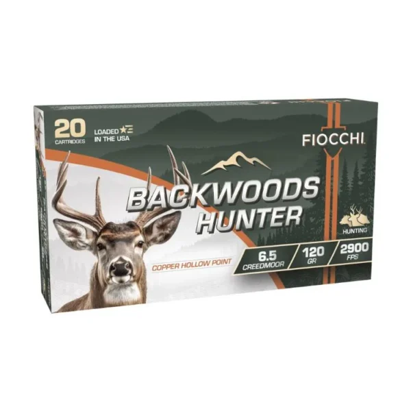 Fiocchi Ammunition Fiocchi Backwoods Hunter Rifle Ammunition 6.5 Creedmoor 120gr HP 2900 fps 20/ct