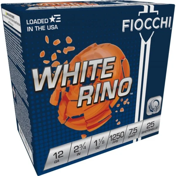 Fiocchi Ammunition FIOCCHI WHITE RINO 12GA #7.5 25/250
