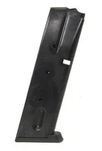Mec-Gar S&W 5900 Series/915/910/659 Magazine, blued finish in angled side view
