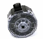 PROMAG SAIGA drum magazine, front view with translucent dark circular body and black feed tower