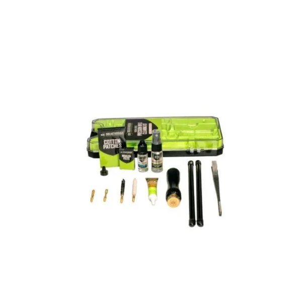 Allen Breakthrough Vision Series Rifle Cleaning Kit, green case with rods, brushes and bottles