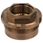 Q Q PLAN-B FOR SCO OMEGA, bronze threaded adapter in angled top view with hexagonal rim