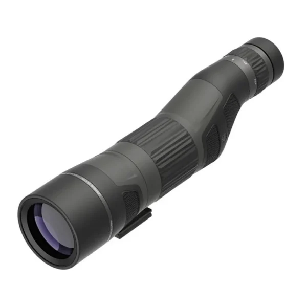 Leupold SX-4 Pro Guide HD Gen 2, black straight spotting scope in angled front view