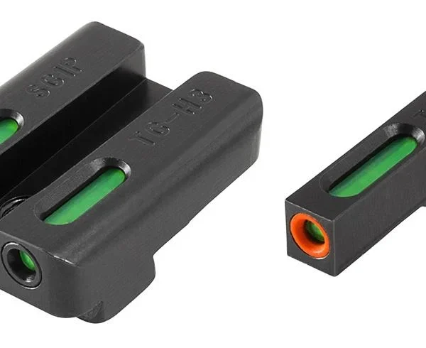 Truglo TFX Pro Next Gen Tritium & Fiber Optic Xtreme Handgun Sight - Sig Sauer #6 front / #8 rear - Orange Outline Front/Rear