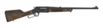 Henry H14 Long Ranger, right-side view with wood stock, black receiver and barrel