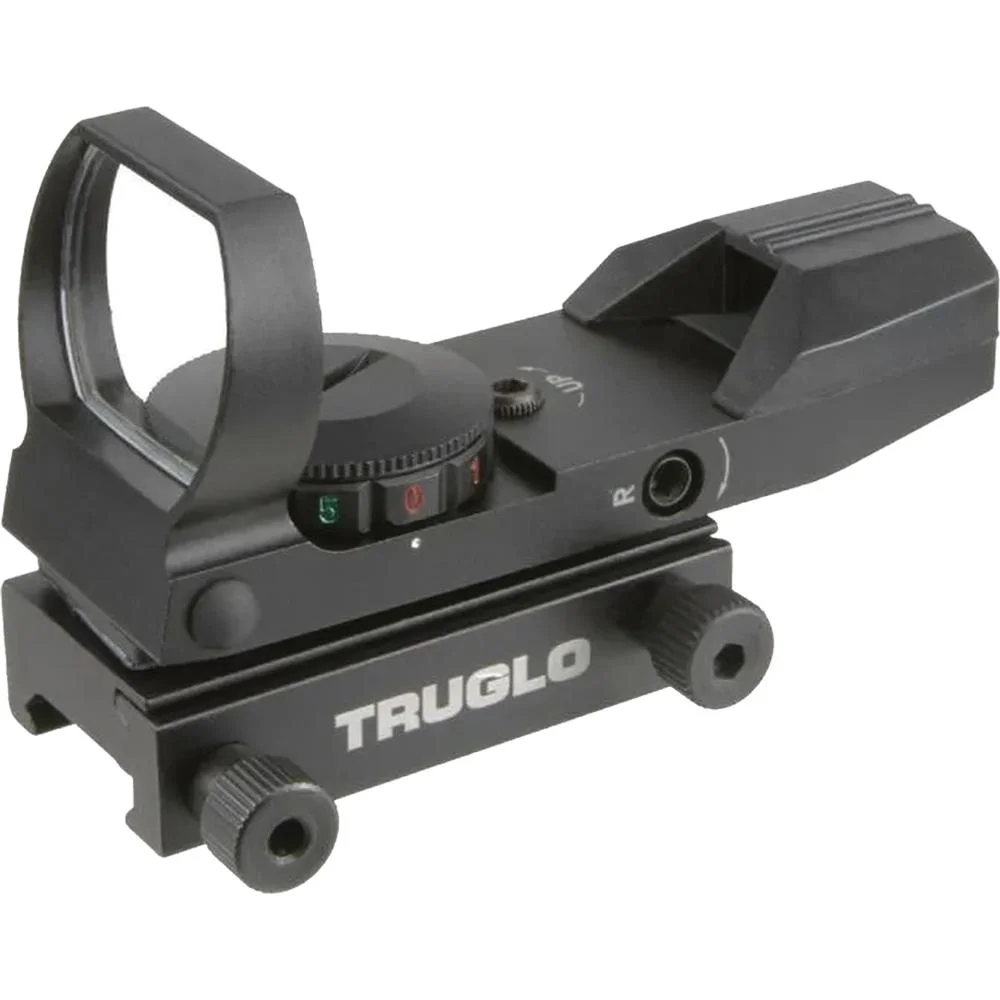 primary-54182 Truglo Dual Color Open Red Dot Sight 24x34mm Multi Reticle Illuminated Black
