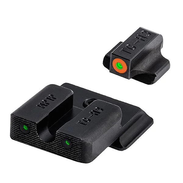 MTruglo Tritium Pro Night Sight Set, black sights with orange front ring and green dots