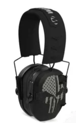 Walkers Game Ear Walker's Razor Freedom Series Muff- Punisher, black front view with skull graphic