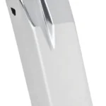 Springfield Armory XD(M) Magazine, stainless body with black baseplate and follower, front angle