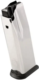 Springfield Armory XD Tactical Service Magazine, stainless body with black base and follower