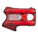 KIMBER PEPPERBLASTER III RED OC SPRY, translucent red side view with finger opening