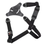 Safariland Chest Rig for Safariland Holsters, black straps and triangular mounting plate laid out