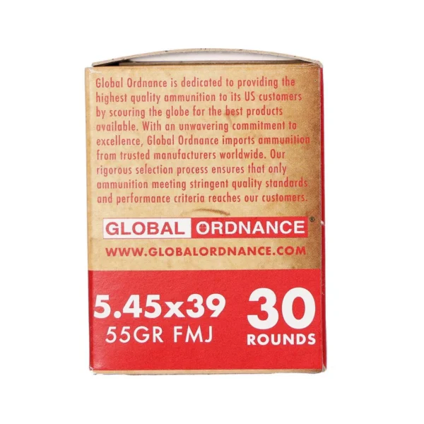 Global Ordnance GO 5.45X39MM 55GR FMJ BRASS 30/1350