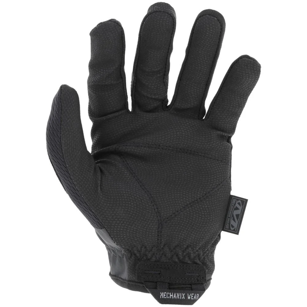 primary-54315 MECHANIX WEAR SPL 0.5MM COVERT, black glove shown palm-side with reinforced thumb