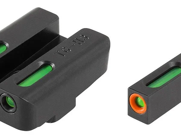 Truglo TFX Pro Tritium/Fiber Optic Day/Night Sights for Glock 20 21 25 29 30 31 32 37 40 41 Orange Outline Front Rear Green