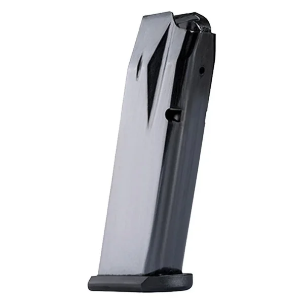 CANIK MAG CENT ARMS TP9 CMP, black magazine in angled side view with base plate