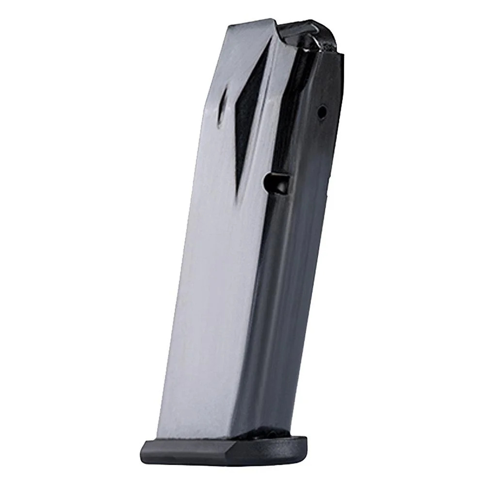 primary-54344 CANIK MAG CENT ARMS TP9 CMP, black magazine in angled side view with base plate