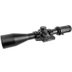 Truglo Eminus Precision Rifle Scope, black matte side view with large objective and adjustment turrets
