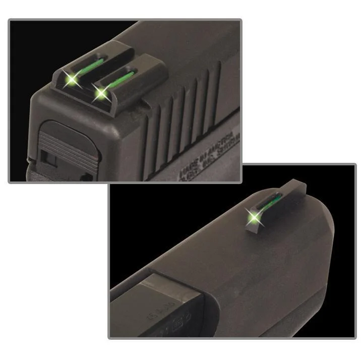 primary-54366 Truglo TFO Tritium/Fiber-Optic Day/Night Sights Fit Sig #6 Front/#8 Rear - Front Green/Rear Green