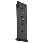 Browning 1911-380 Handgun Magazine, black right-side view with round witness holes