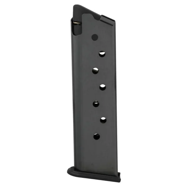 Browning 1911-380 Handgun Magazine, black right-side view with round witness holes
