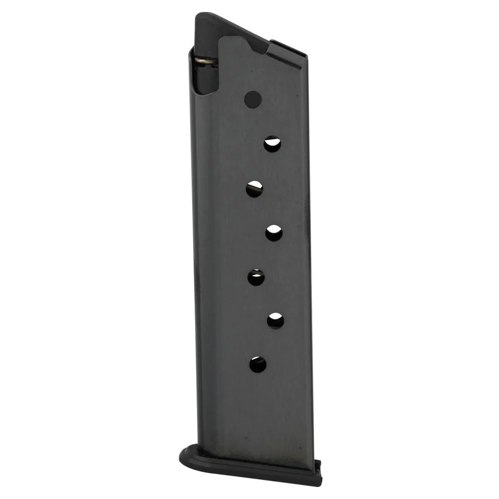 primary-54442 Browning 1911-380 Handgun Magazine, black right-side view with round witness holes