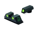 Meprolight MEPROLT TD SUP SGHT FOR GLK, black front and rear sights with green dots