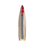 Hornady ELD-X 30CAL, cutaway side view showing copper-coloured jacket and red pointed tip
