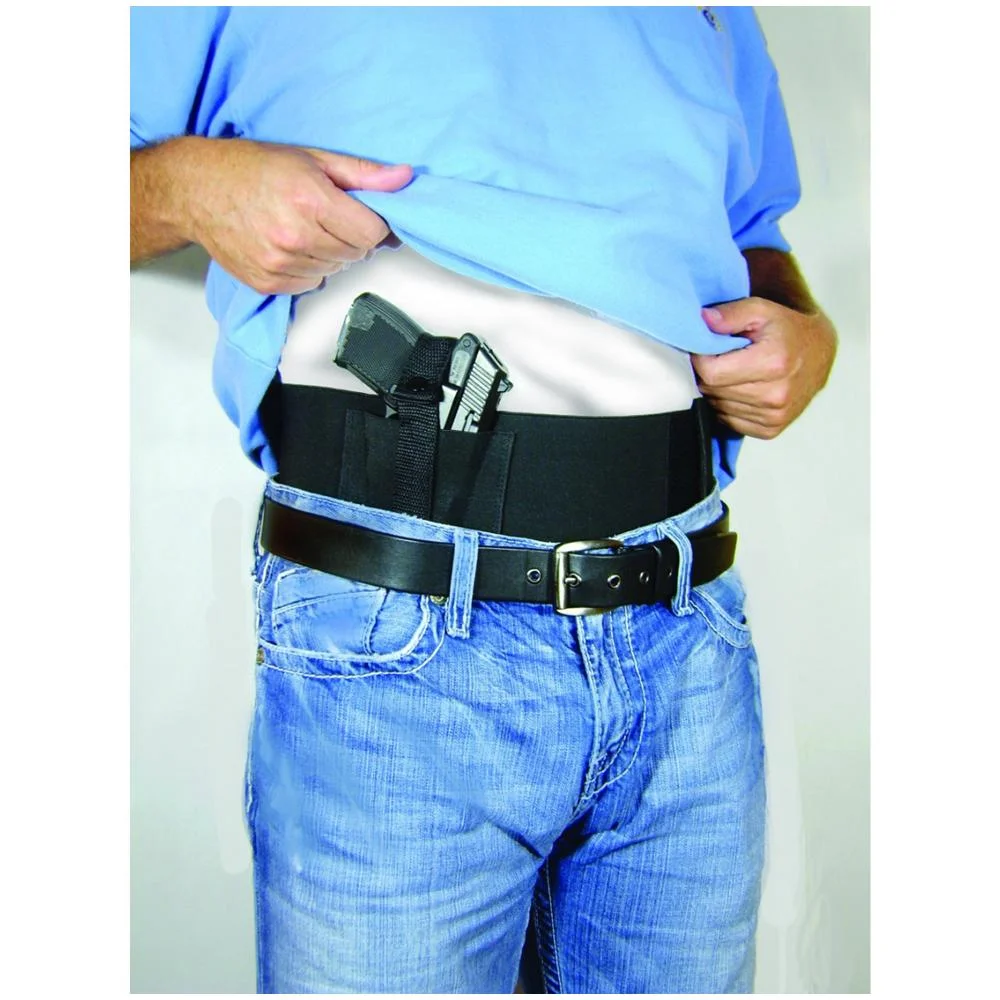 primary-54483 PS Products Waist Wrap black holster and magazine pouch worn around the waist