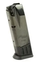 Sig Sauer P228 P229 handgun magazine, angled side view in black and silver