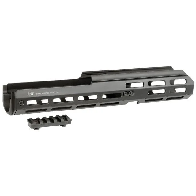 primary-54501 Midwest Benelli M4 Handguard black M-LOK handguard with mounting rail, right-side view