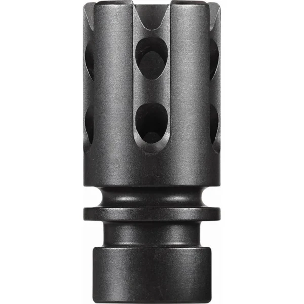 Daniel Defense Superior Suppression Device Assy black cylindrical muzzle device, front view