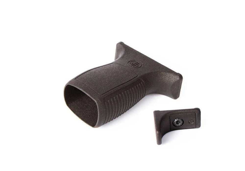 primary-54535 Sig Sauer Tread Vertical Grip Kit, black textured grip and mounting piece in side view