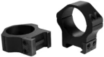 WARNE MAXIMA HZ 1-inch MED MATTE RINGS angled views of two black scope rings